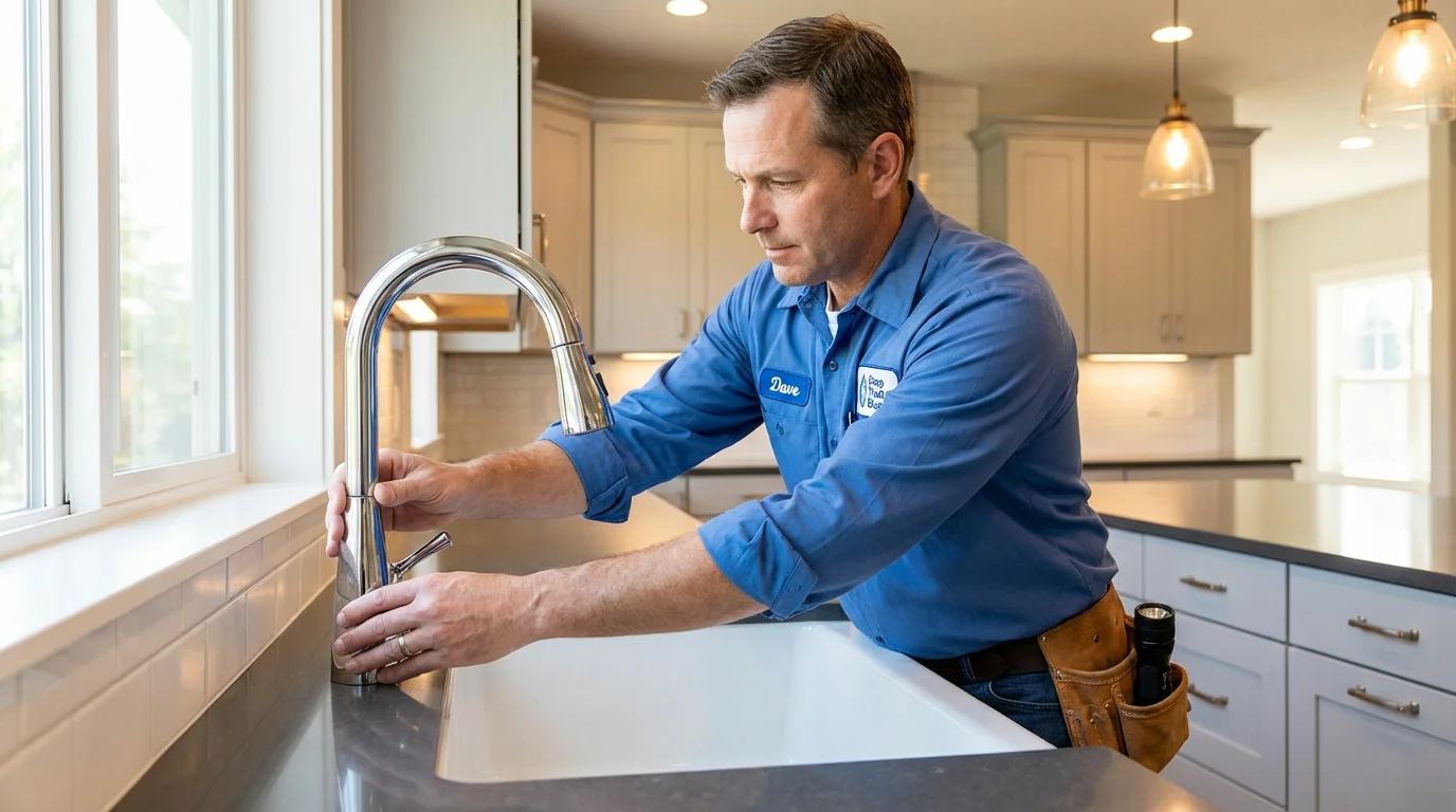 Kitchen faucet installation by Johns Plumbing LLC in Valencia