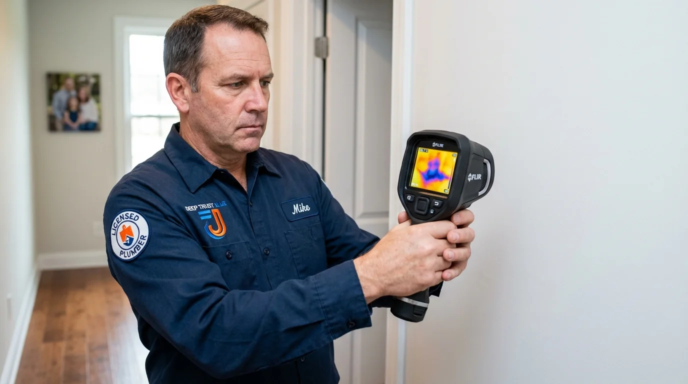 Thermal imaging leak detection by Johns Plumbing LLC in Valencia